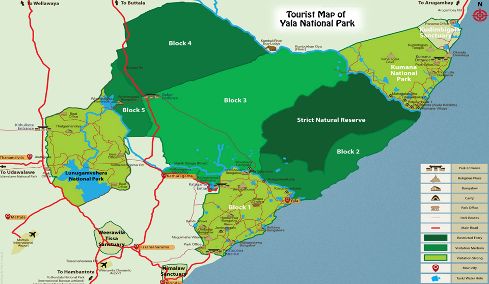 yala national park map